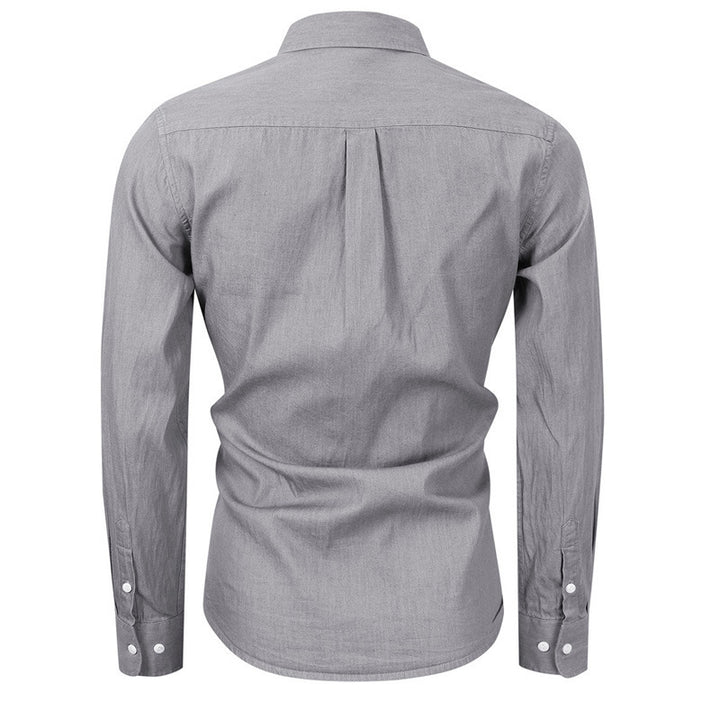 Herren modernes Denim-Hemd mit Button-Down-Kragen Echoarchiv