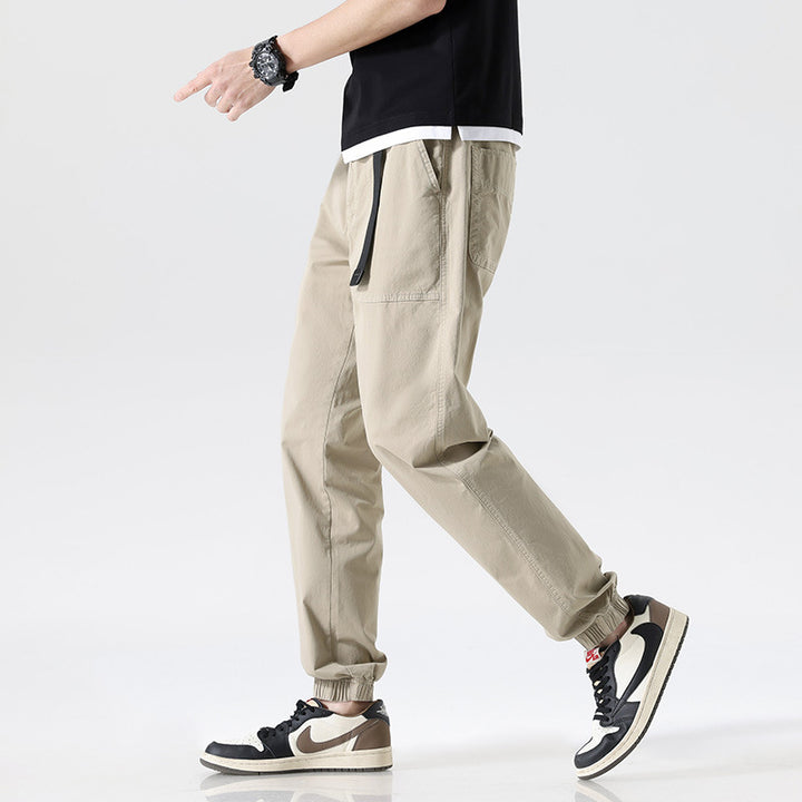 Herren Cargojoggerhose aus Baumwoll-Twill mit Tunnelzugbund und geripptem Knöchelabschluss Echo Archiv