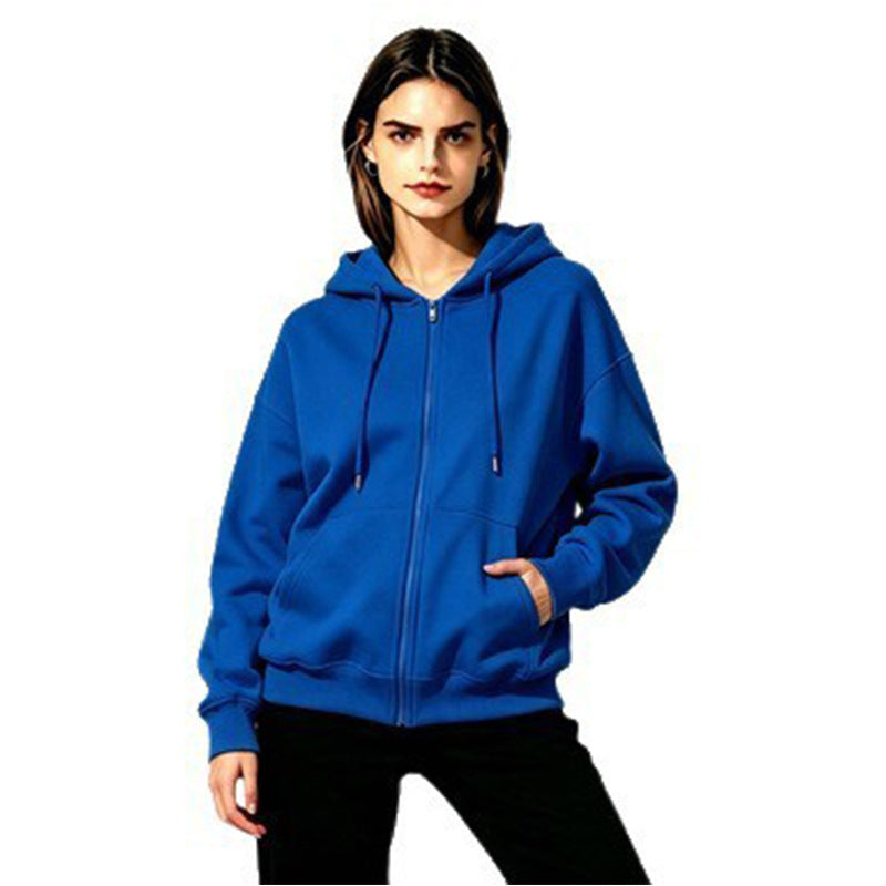 Damen Weicher Kapuzenpullover mit durchgehendem Reißverschluss Echoarchiv