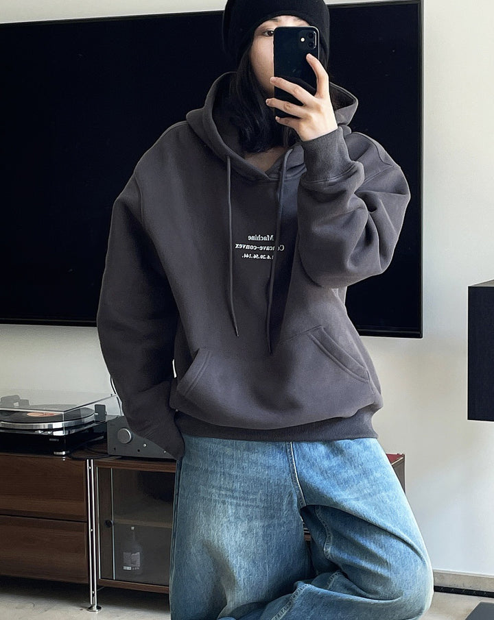 Damen Weicher Fleece‑Kapuzenpullover im Oversize‑Schnitt mit Kängurutasche Echoarchiv
