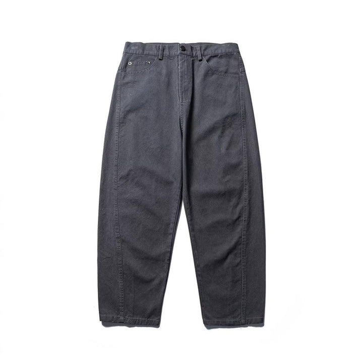 Herren Konisch geschnittene Twill-Hose mit hoher Taille und fünf Taschen Echo Archiv