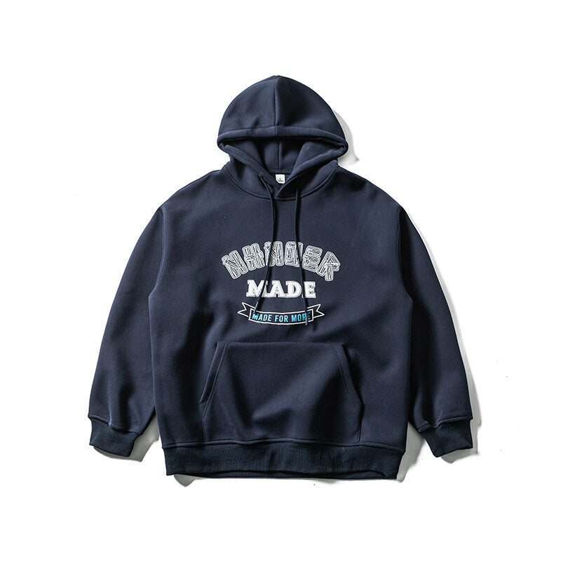 Unisex Kapuzenpullover im Oversize-College-Look mit Kängurutasche Echoarchiv