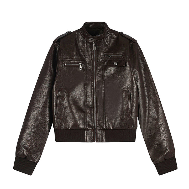 Herren Lederoptik-Bomberjacke Echoarchiv
