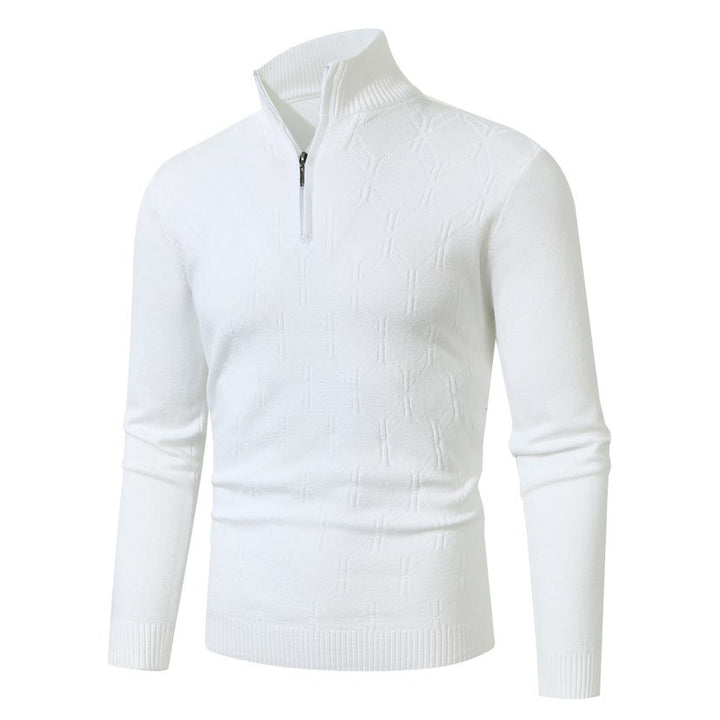 Herren Strickpullover mit modernem Strukturmuster Echoarchiv