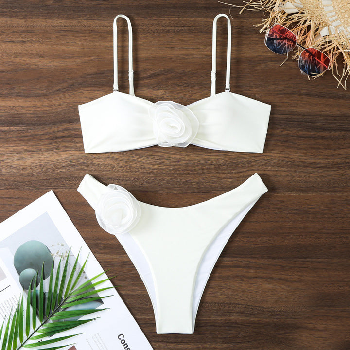 Damen Bikini-Set mit verspieltem Blumendetail und schickem Wickel-Design Echo Archiv
