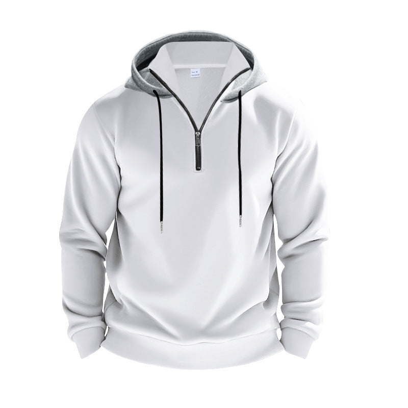 Herren Sportlicher Kapuzenpullover mit halbem Reißverschluss und atmungsaktivem Material Echoarchiv