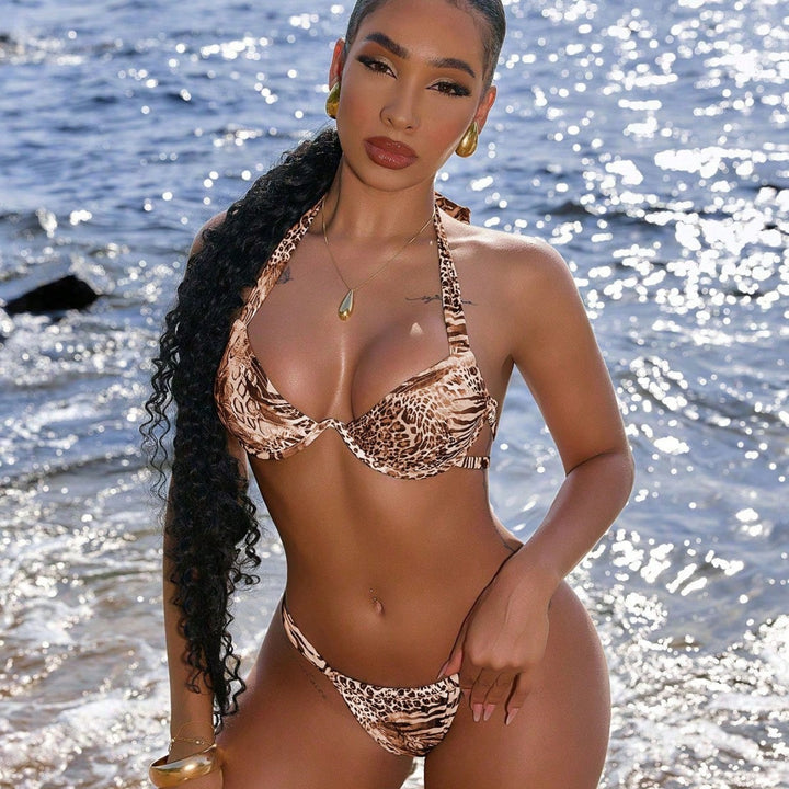 Damen Bikini-Set mit aufregendem Animal-Print und innovativem Push-Up-Oberteil Echo Archiv