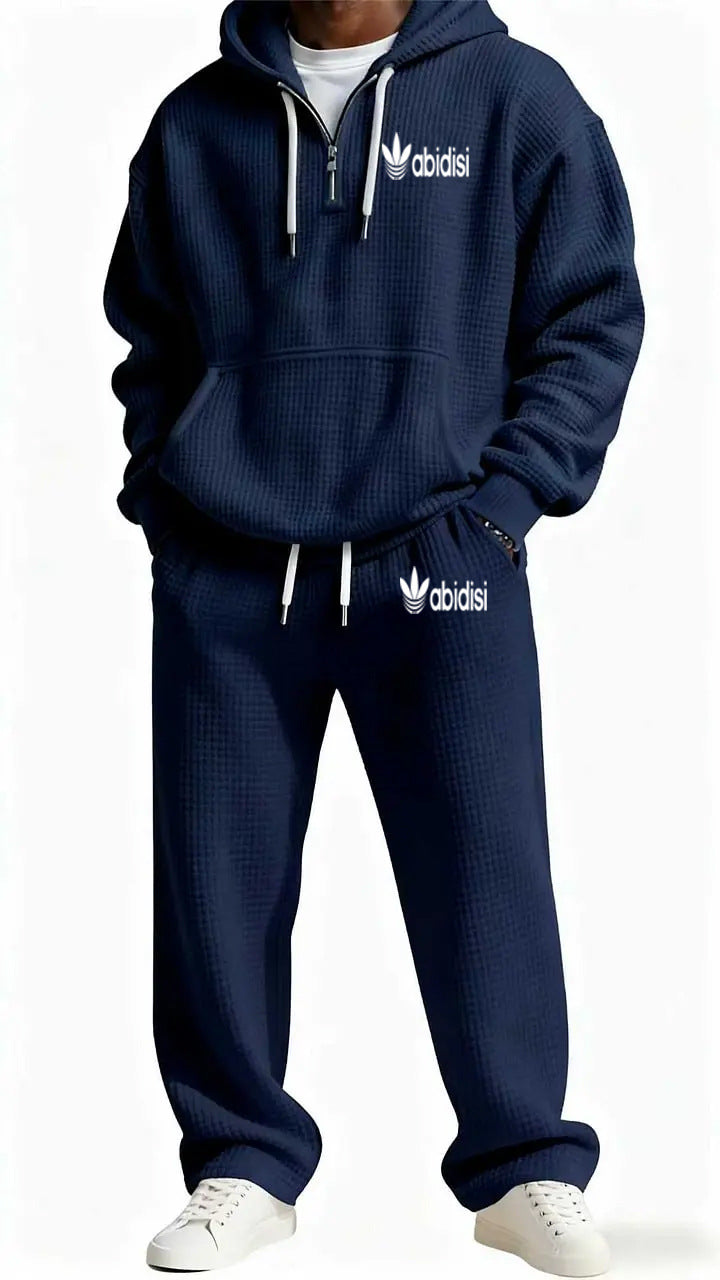 Herren Trendiger Kapuzenpullover mit praktischem Reißverschluss und bequemer Jogginghose Echoarchiv