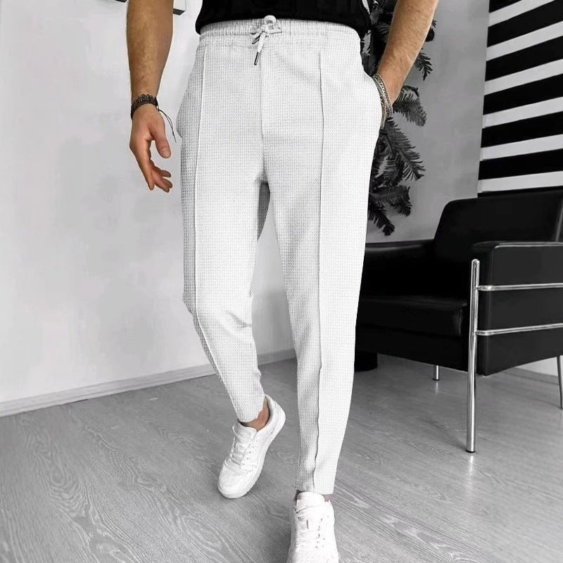 Herren moderne Chino-Hose mit elastischem Bund und seitlichen Taschen Echoarchiv