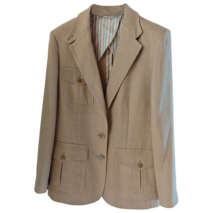 Damen Eleganter und vielseitiger Leinenblazer Echoarchiv