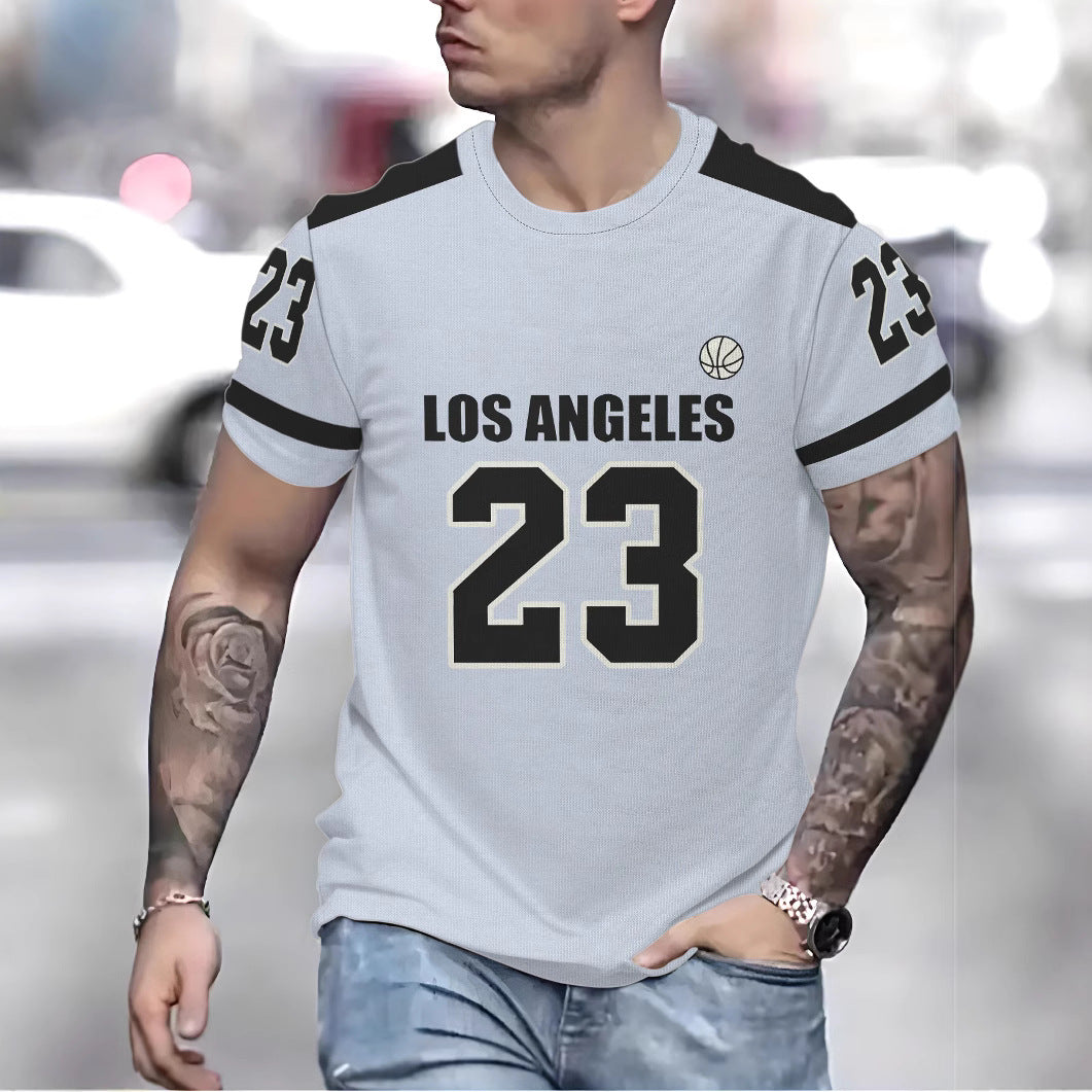 Herren Sportliches Basketball-T-Shirt mit auffälligem Grafikdruck Echoarchiv