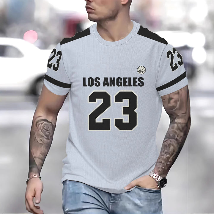 Herren Sportliches Basketball-T-Shirt mit auffälligem Grafikdruck Echoarchiv