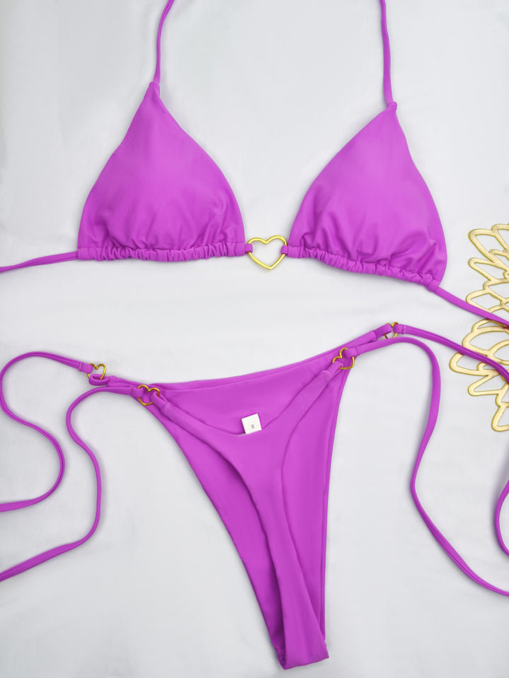 Damen Bikini-Set mit herzförmigem Detail und verstellbaren Trägern Echo Archiv