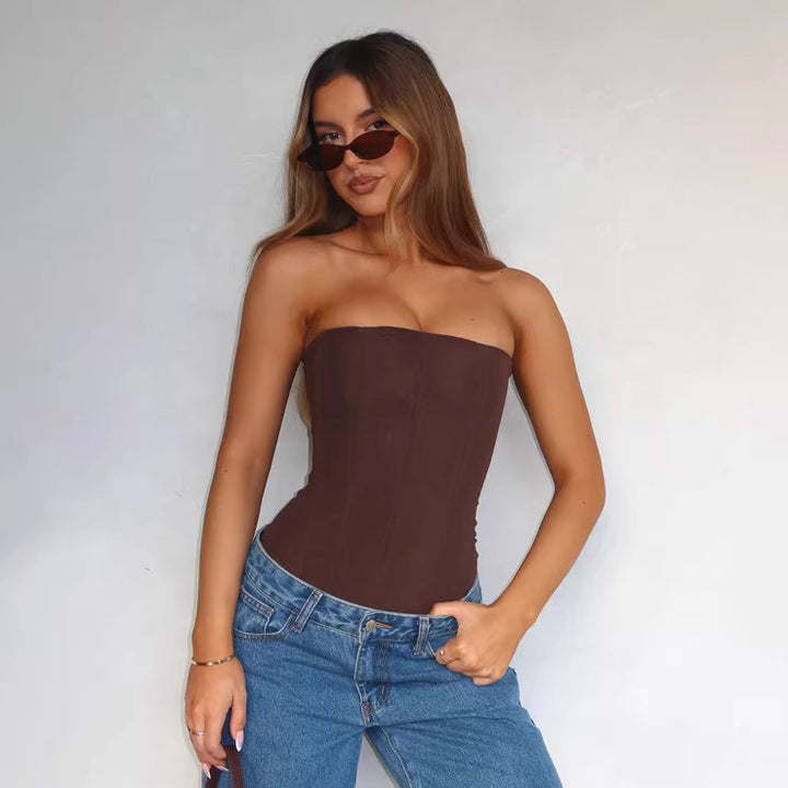 Damen Dessous-Kleid mit eleganten Fransen und transparentem Oberteil Echo Archiv