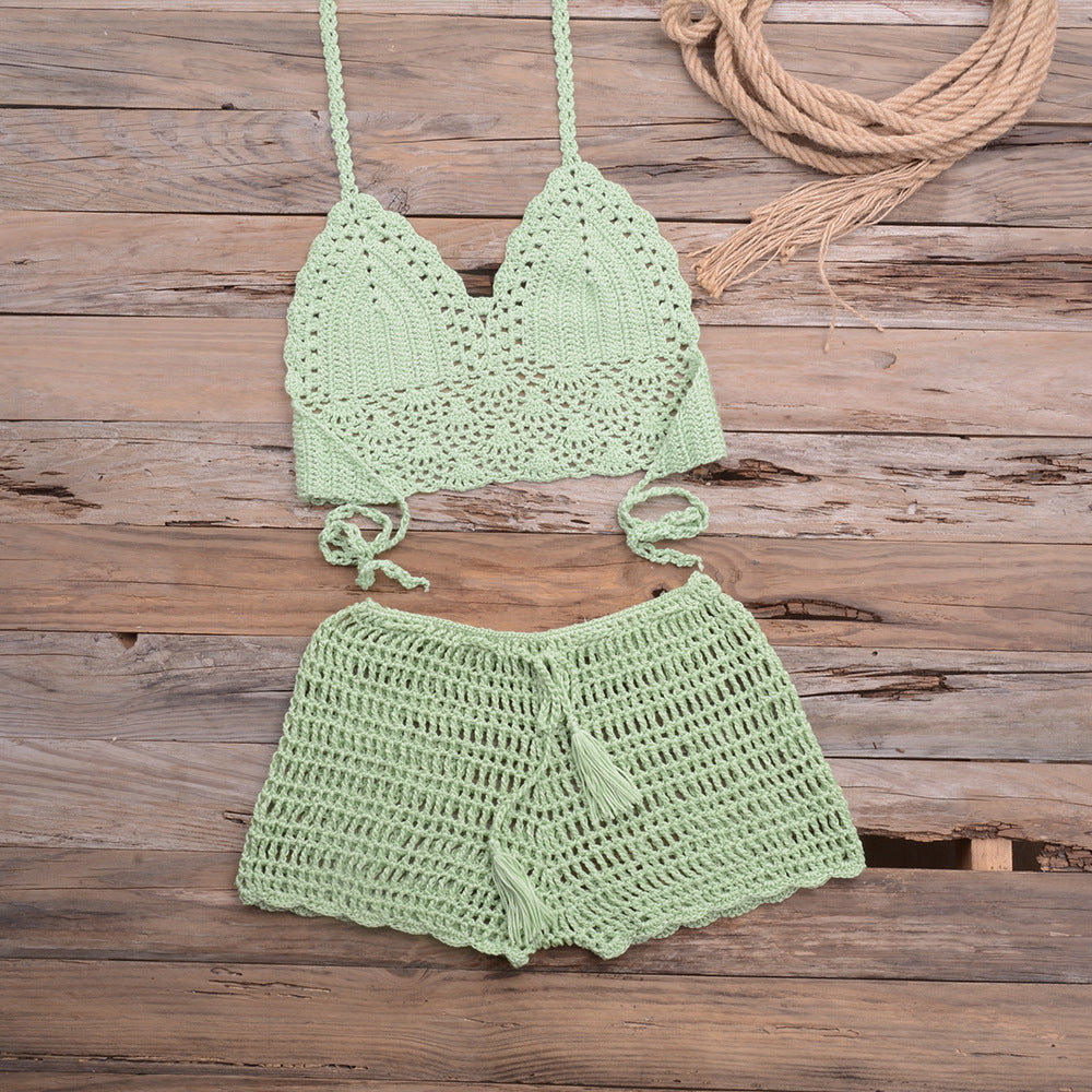 Häkel-Bikini-Set für Damen mit Zierstoff und verstellbaren Trägern – Echo Archiv