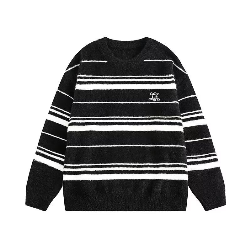 Damen Modischer Streifenpullover Echoarchiv