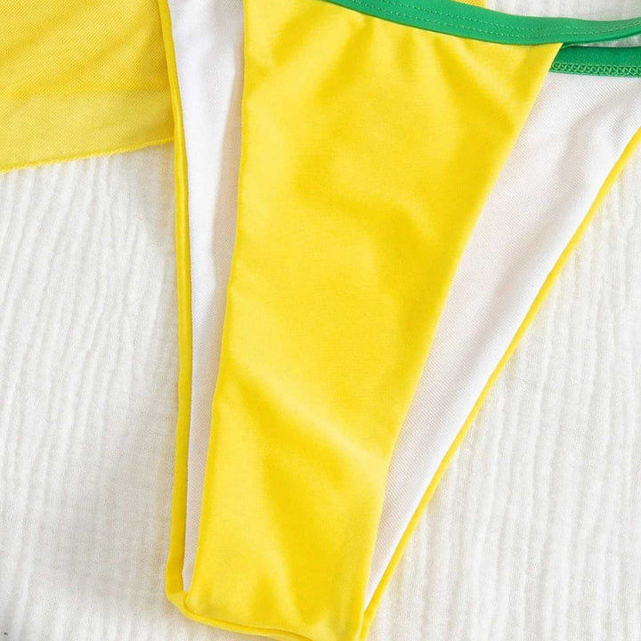 Damen sportliches Set mit modischem T-Shirt und tief geschnittenem Unterteil Echo Archiv