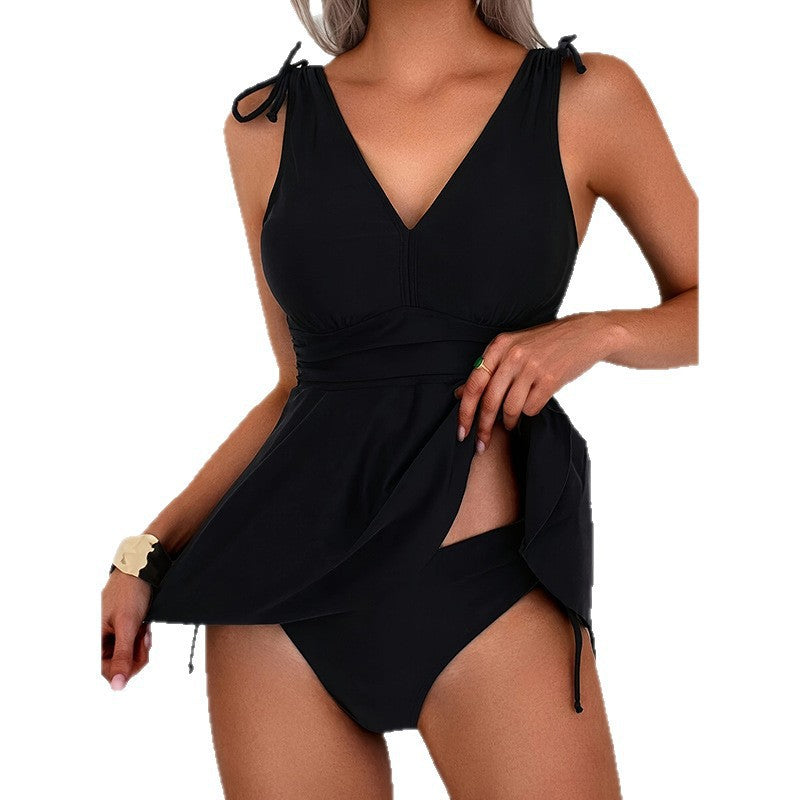 Damen Tankini mit fließendem Oberteil und hohem Taillenslip Echo Archiv