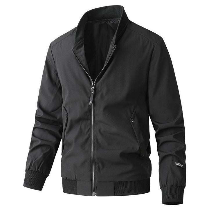 Herren Leichte winddichte Bomberjacke im Aviator‑Look mit Rippbündchen – Brevano