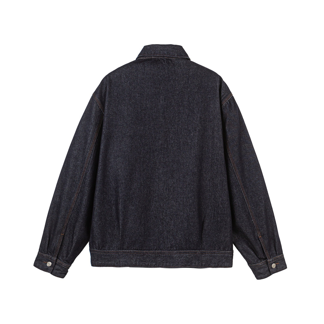 Herren Oversize Denim-Blouson mit durchgehendem Reißverschluss Echoarchiv