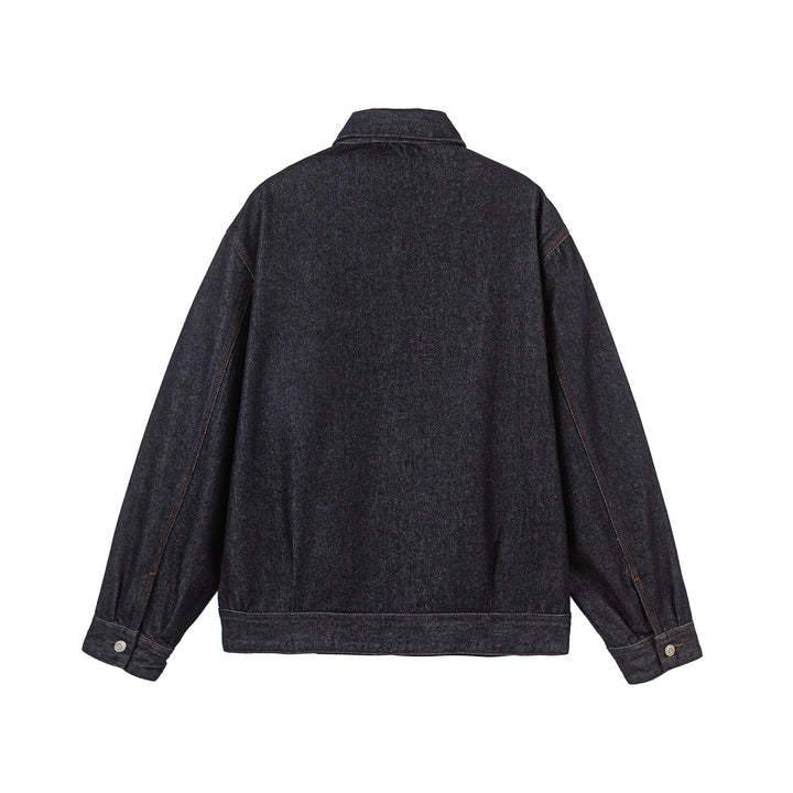 Herren Oversize Denim-Blouson mit durchgehendem Reißverschluss Echoarchiv