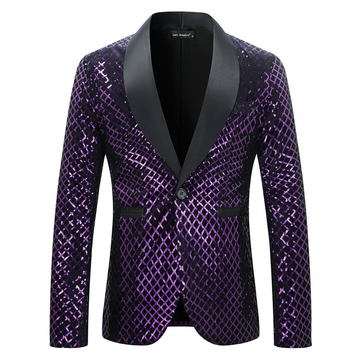 Herren Pailletten Blazer mit luxuriösem Design Echoarchiv