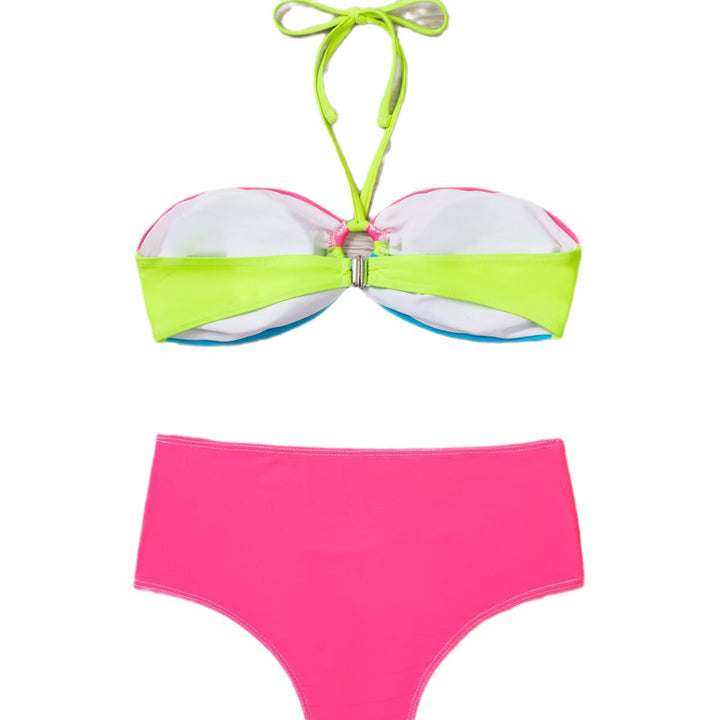 Damen Bandeau-Bikini mit kontrastierenden Farbkombinationen Echo Archiv