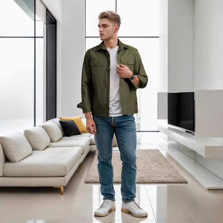 Herren lässige Utility-Jacke Echoarchiv