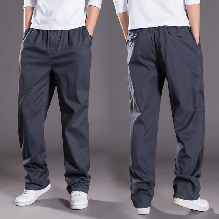 Herren Relaxed-Fit Freizeit-Chinohose mit elastischem Tunnelzug, vorgeformtem Bund und geradem Bein Echo Archiv