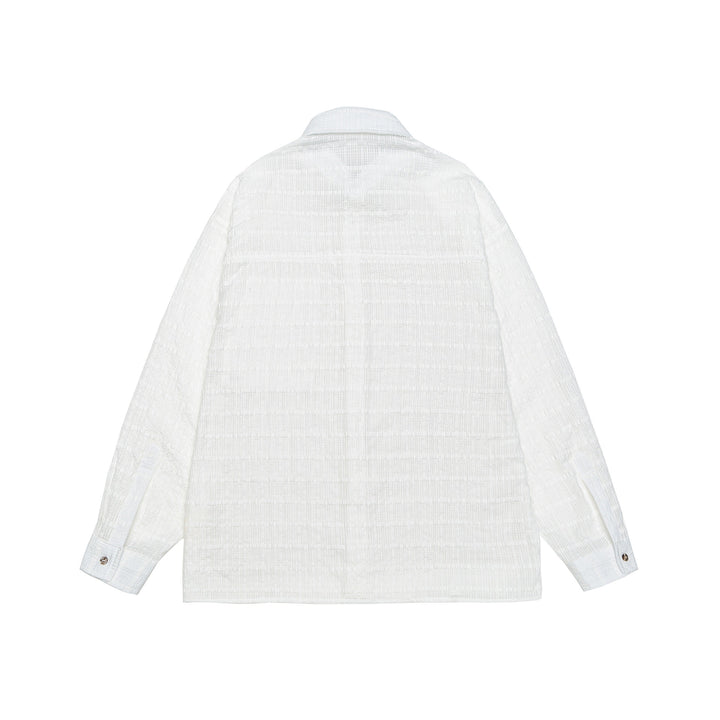 Unisex Texturierte Oversize‑Hemdjacke mit Brusttasche Echoarchiv