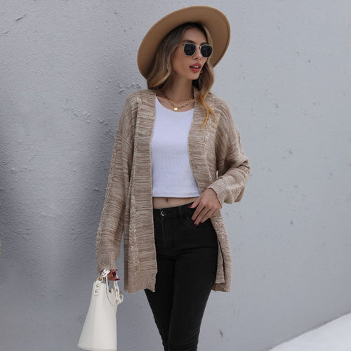 Damen Modischer Strickcardigan mit lockeren Ärmeln Echo Archiv