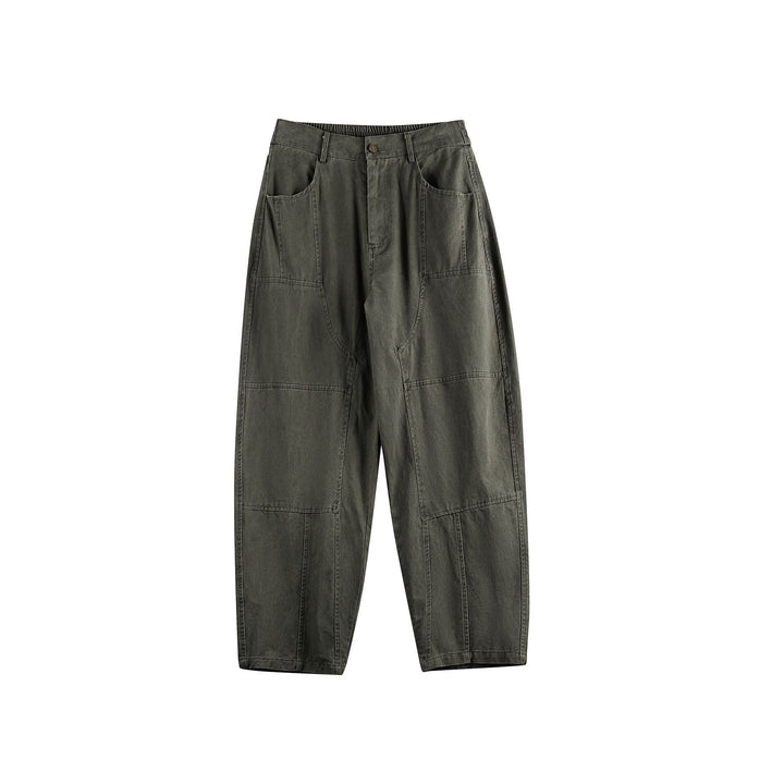 Damen Relaxed-Fit Workwear-Hose mit hoher Leibhöhe und aufgesetzten Taschen Echoarchiv