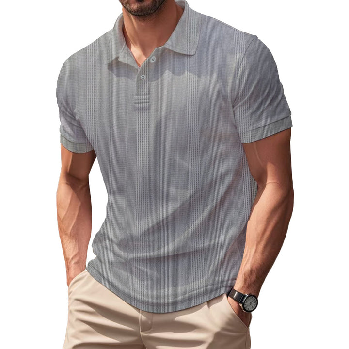 Herren modisches Polohemd mit strukturiertem Design und modernen Akzenten Echoarchiv