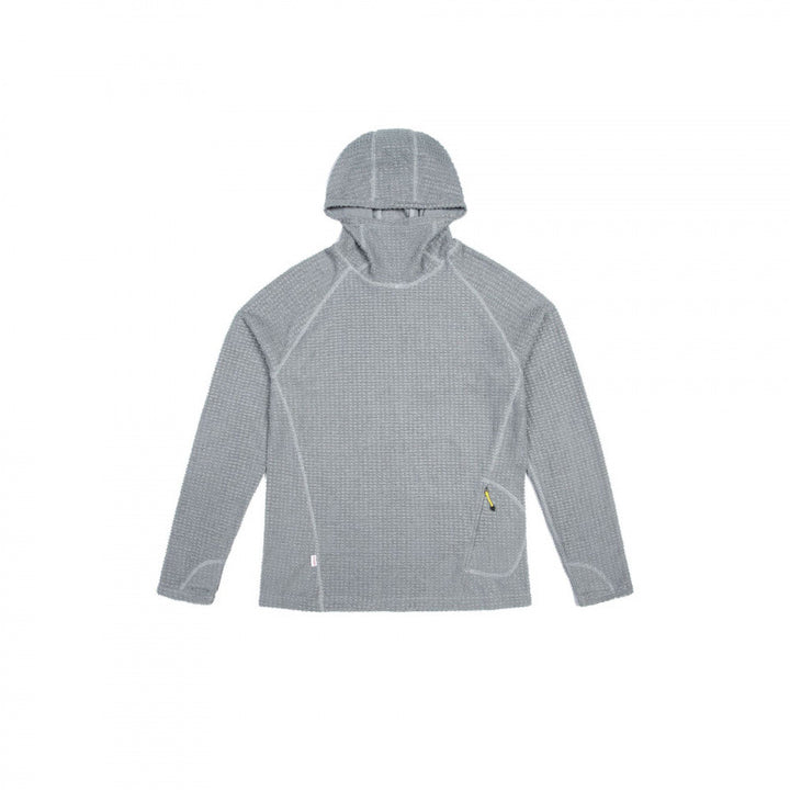 Unisex Texturierter Kapuzenpullover im Boxy‑Cut aus Waffelstrick mit Raglanärmeln und aufgesetzter Tasche Echo Archiv