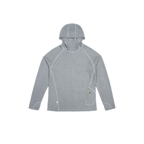 Unisex Texturierter Kapuzenpullover im Boxy‑Cut aus Waffelstrick mit Raglanärmeln und aufgesetzter Tasche Echo Archiv
