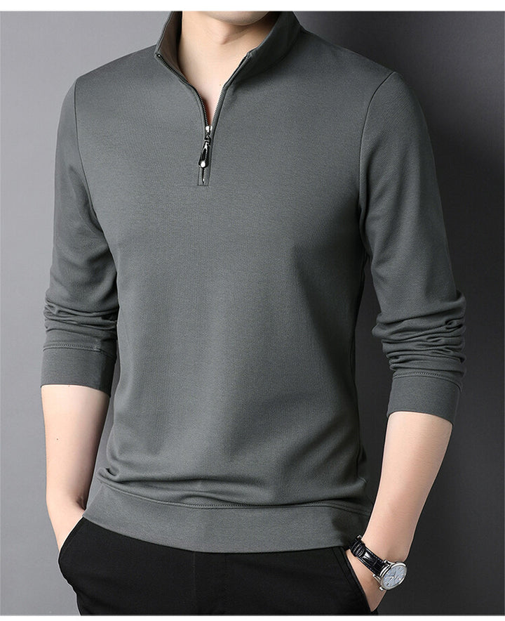 Herren Stehkragen Pullover mit Reißverschluss Echoarchiv