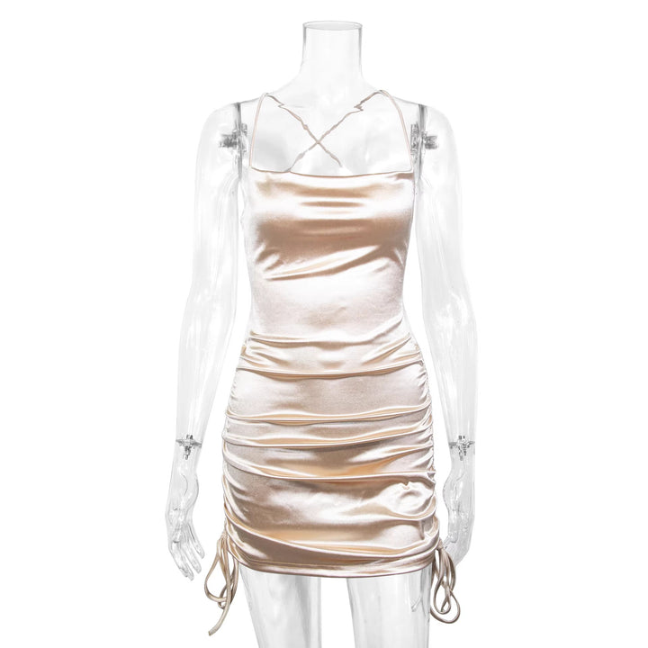 Damen Wickelkleid mit feiner Raffung und verstellbaren Trägern Echo Archiv
