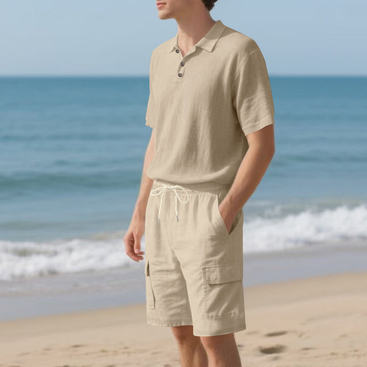 Herren Poloshirt und Badeshorts mit praktischen Taschen Echoarchiv