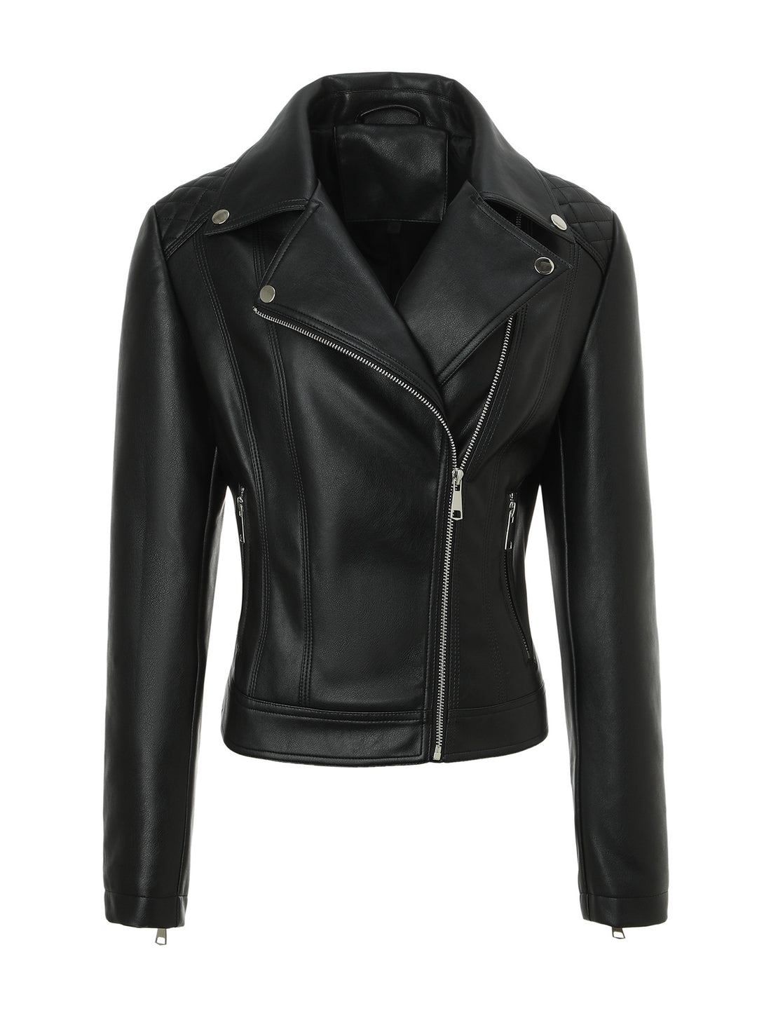 Damen Edle Bikerjacke mit Steppdesign – Célinea