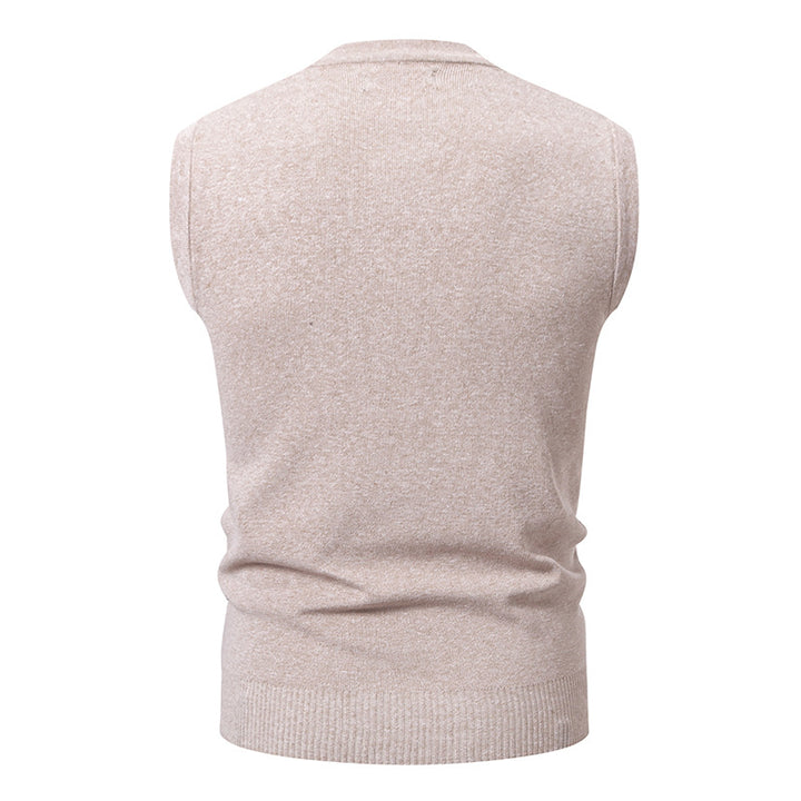 Herren ärmellose Strickjacke mit modernem Zopfmuster Echoarchiv