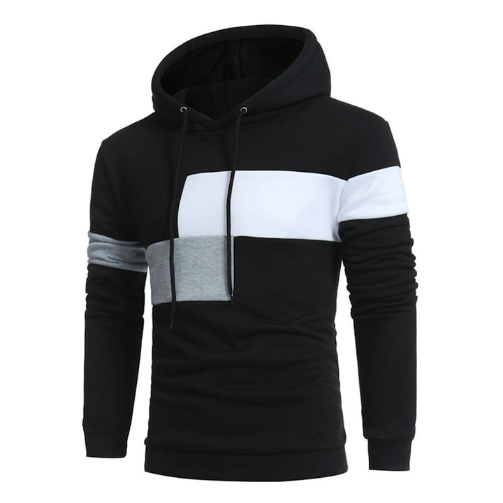 Herren sportlicher Kapuzenpullover mit Farbblockdesign Echoarchiv