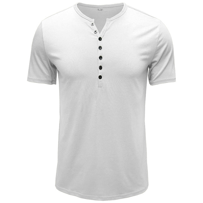 Herren Kurzarm Henley T-Shirt Echoarchiv