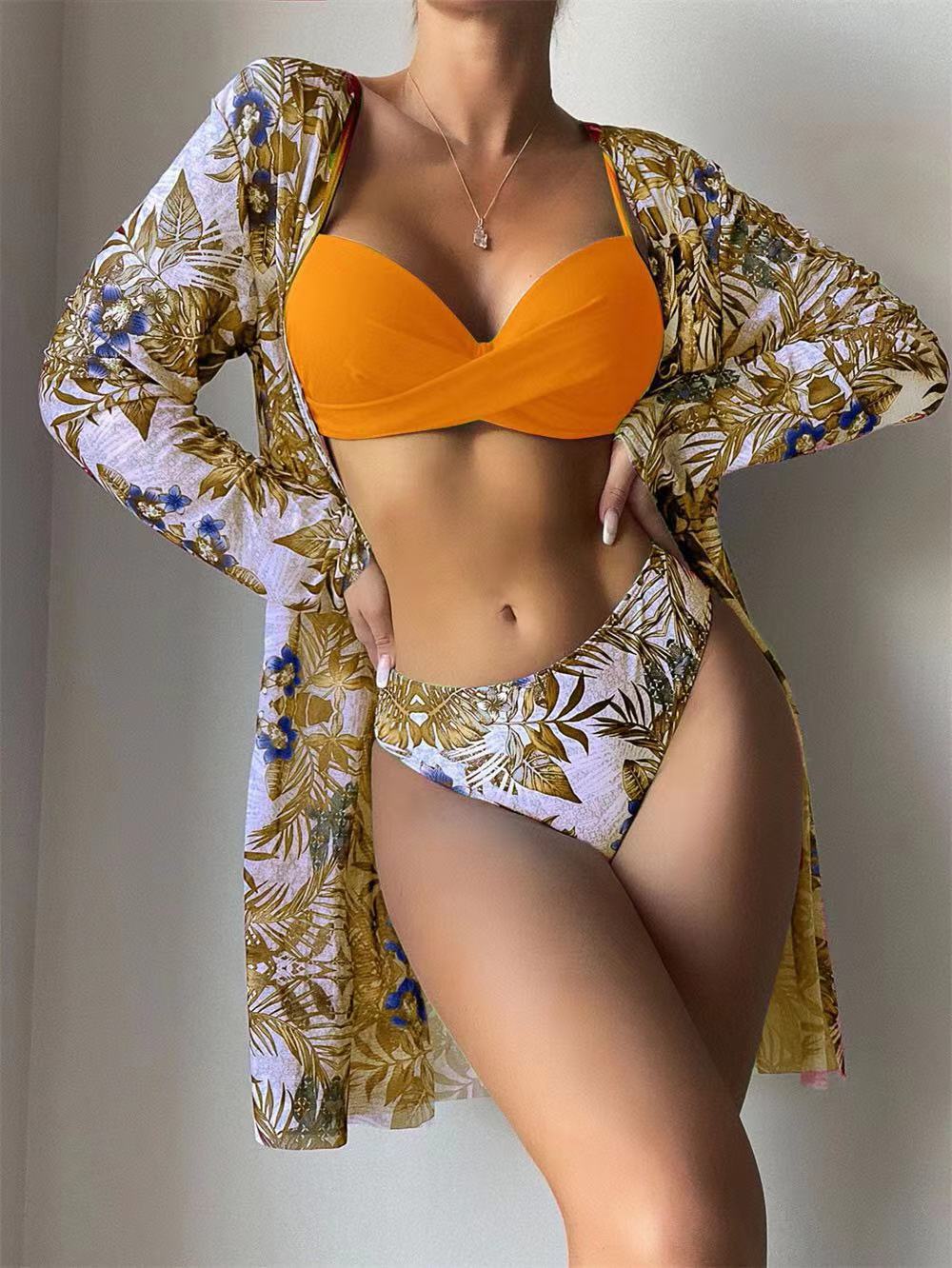 Damen Bikini-Set mit floralen Mustern und elegantem Cover-Up Echo Archiv