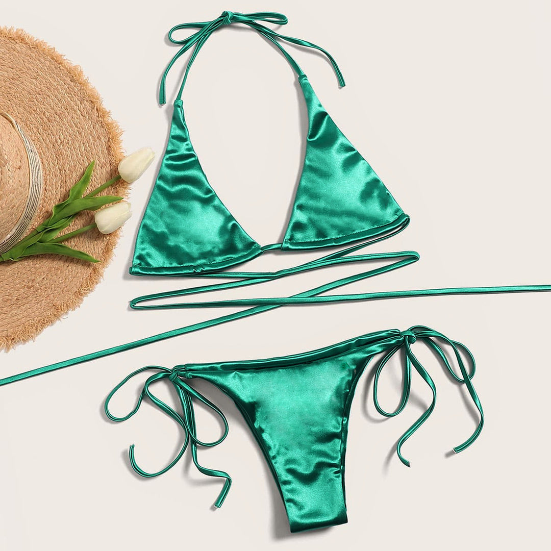 Damen Triangel-Bikini mit verführerischem Satin-Finish Echo Archiv