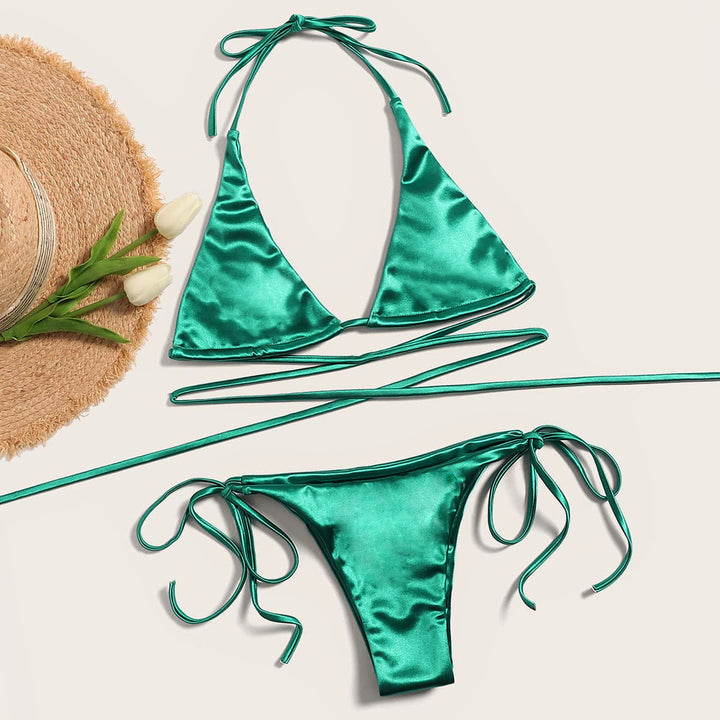 Damen Triangel-Bikini mit verführerischem Satin-Finish Echo Archiv