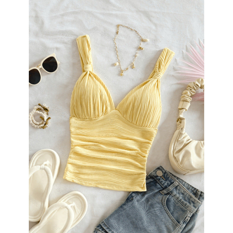 Damen Raffiniertes Cropped Top mit Volantdetails Echo Archiv