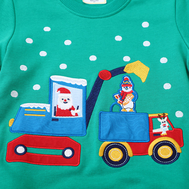 Jungen Sweatshirt mit festlichem Baustellenmotiv Echo Archiv