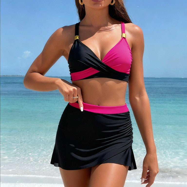 Damen Sportiver Bikini mit Wickelrock Echo Archiv