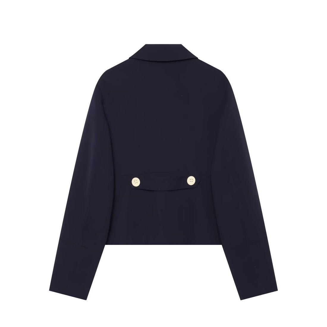 Damen Kurz geschnittene Utility-Jacke mit Schulterklappen und großen Kontrastknöpfen Echo Archiv