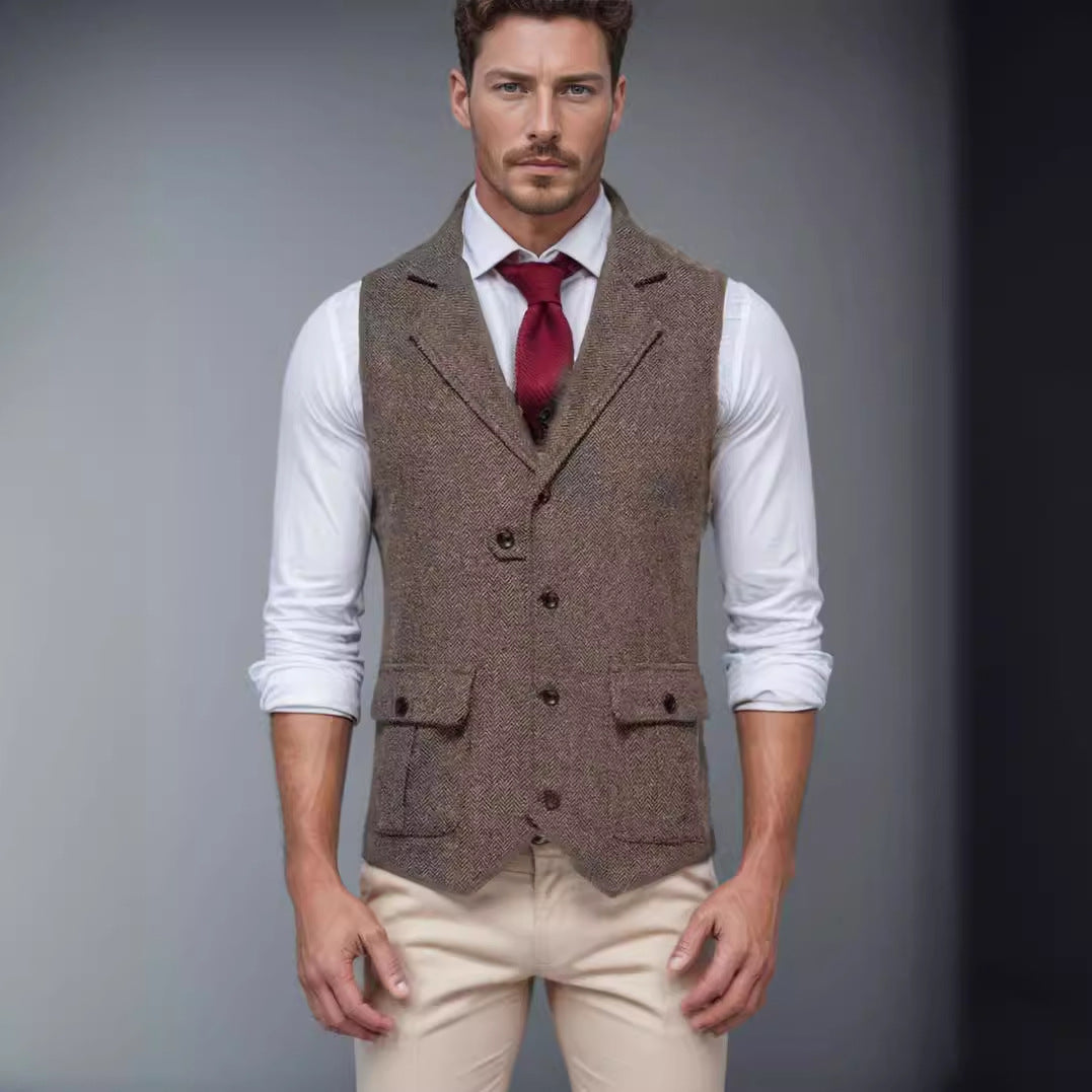 Herren Weste im klassischen Herringbone-Design Echoarchiv
